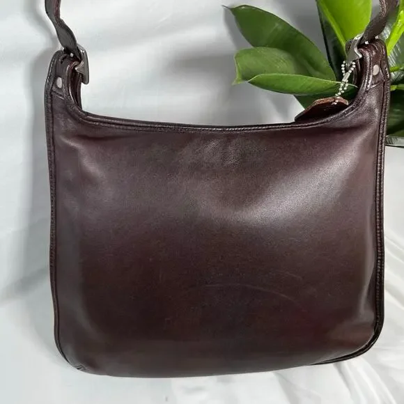 SOLD COACH Vintage 9134 Hippie Flap Bag Shoudler or Crossbody Brown - Picture 3 of 15